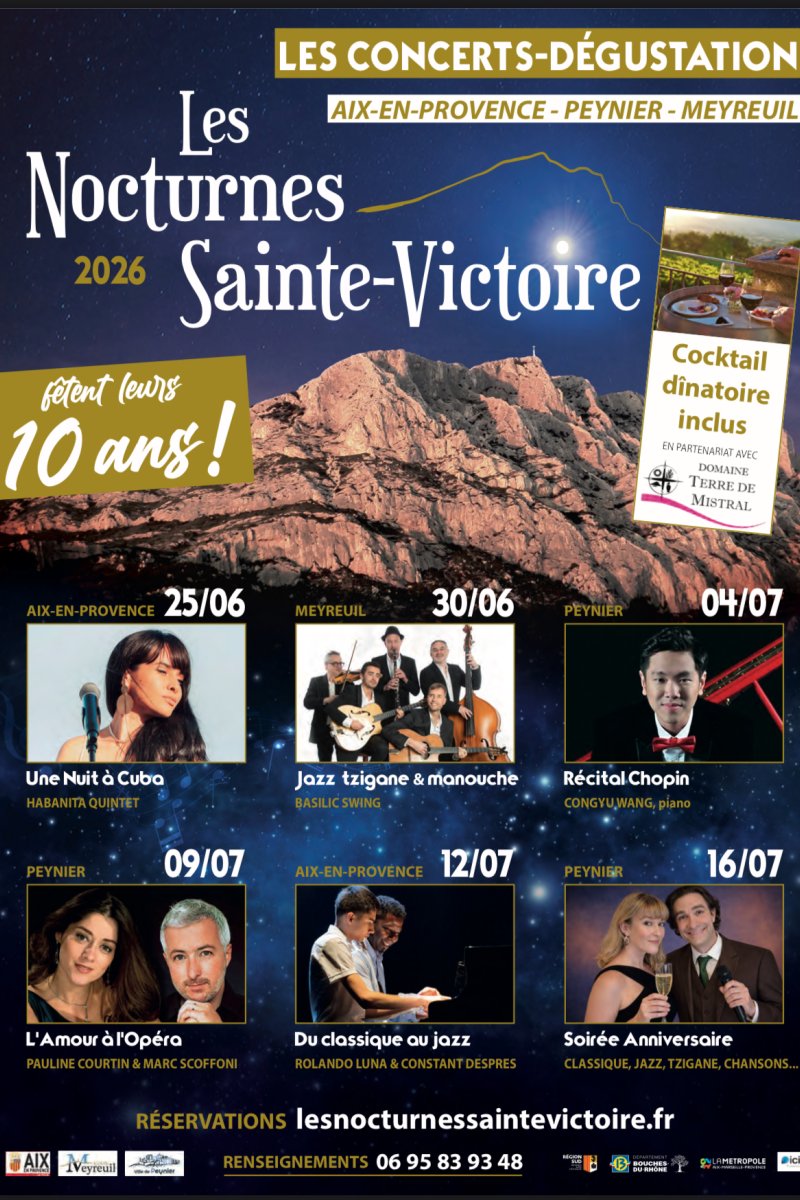 Affiche du Festival des Nocturnes Sainte-Victoire